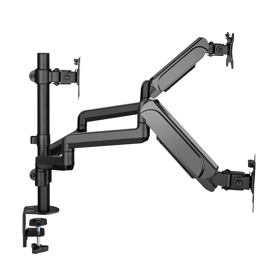 NOSAČ ZA TRI MONITORA GEMBIRD MA-DA3-01, montaža na stol, (full-motion), do 27”, up to 7 kg
