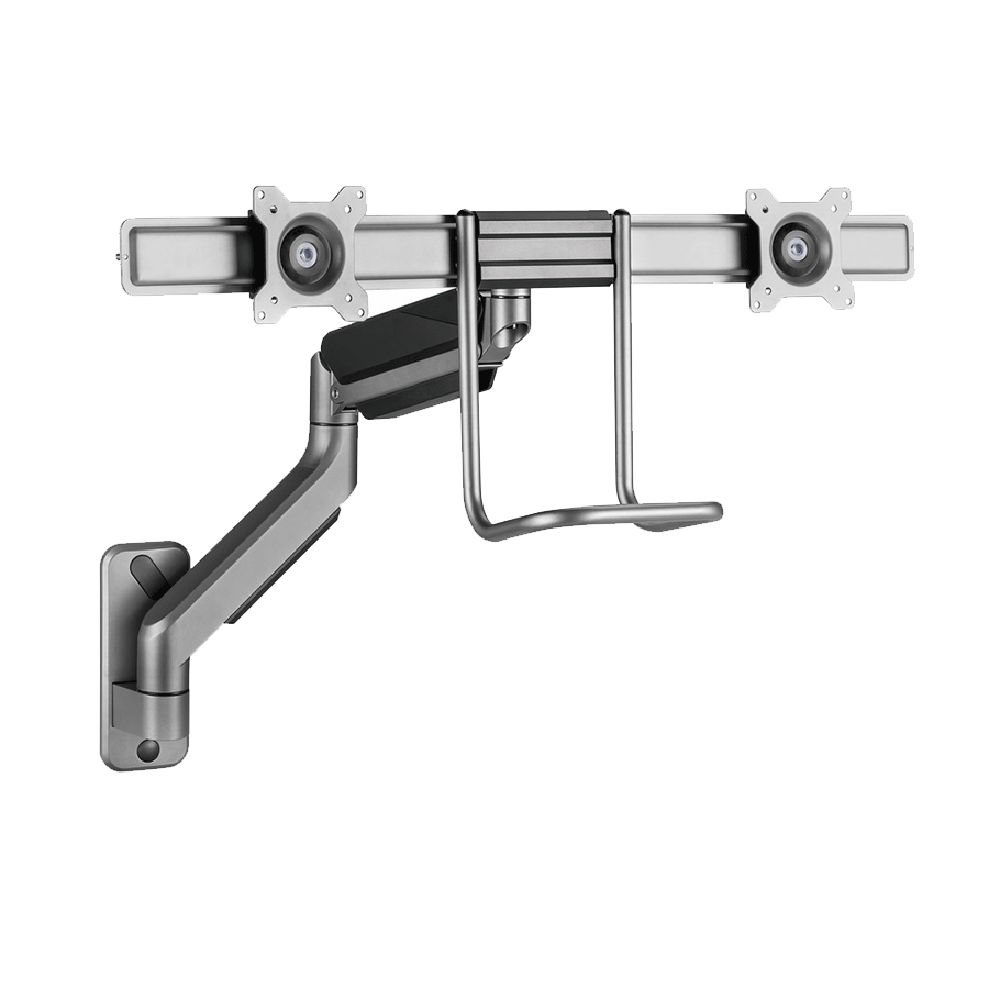 NOSAČ ZA DVA MONITORA GEMBIRD MA-WA2-02, montaža na zid, 17”-32”, up to 8 kg