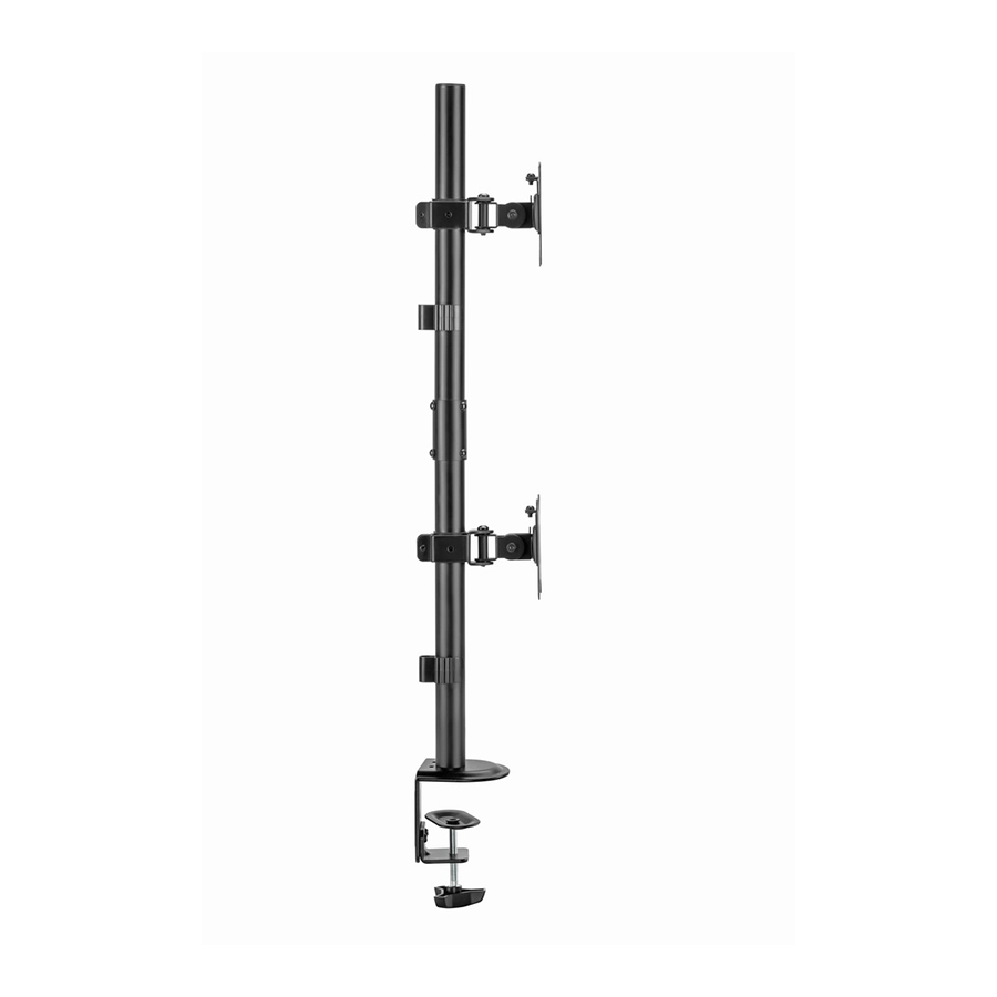 NOSAČ ZA DVA MONITORA VERTIKALNI GEMBIRD MA-D2-02, montaža na stol, (rotate, tilt, swivel), 17”-32”, up to 9 kg