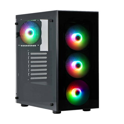 Kuciste Spire case VISION 7025 RGB gaming ATX 4xRGB fan 120mm VGA 370mm CPU cooler 170mm SPM7025GU3-4RGB