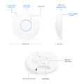 Picture of Ubiquiti Access Point UniFi AC dugog dometa, 450 Mbps (2.4GHz), 867 Mbps (5GHz), domet 183 m, pasivni PoE, 24V, 0.5A PoE adapter uključen UAP-AC-LR-EU