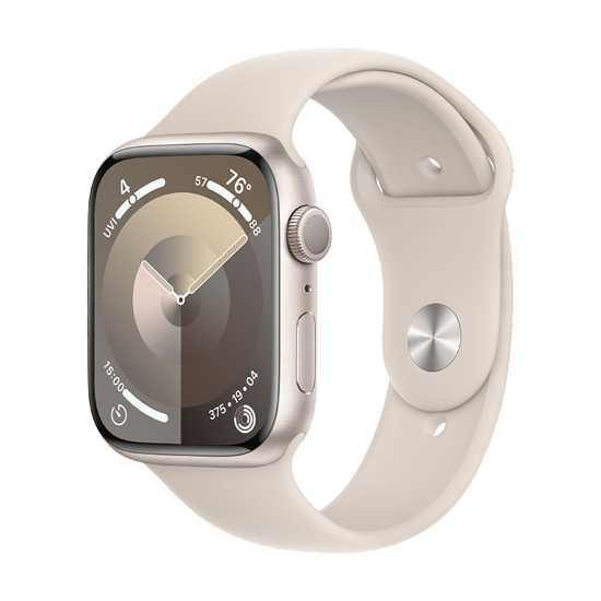 Picture of Apple Watch 9 GPS 45mm Starlight Aluminium Case with Sport Band 