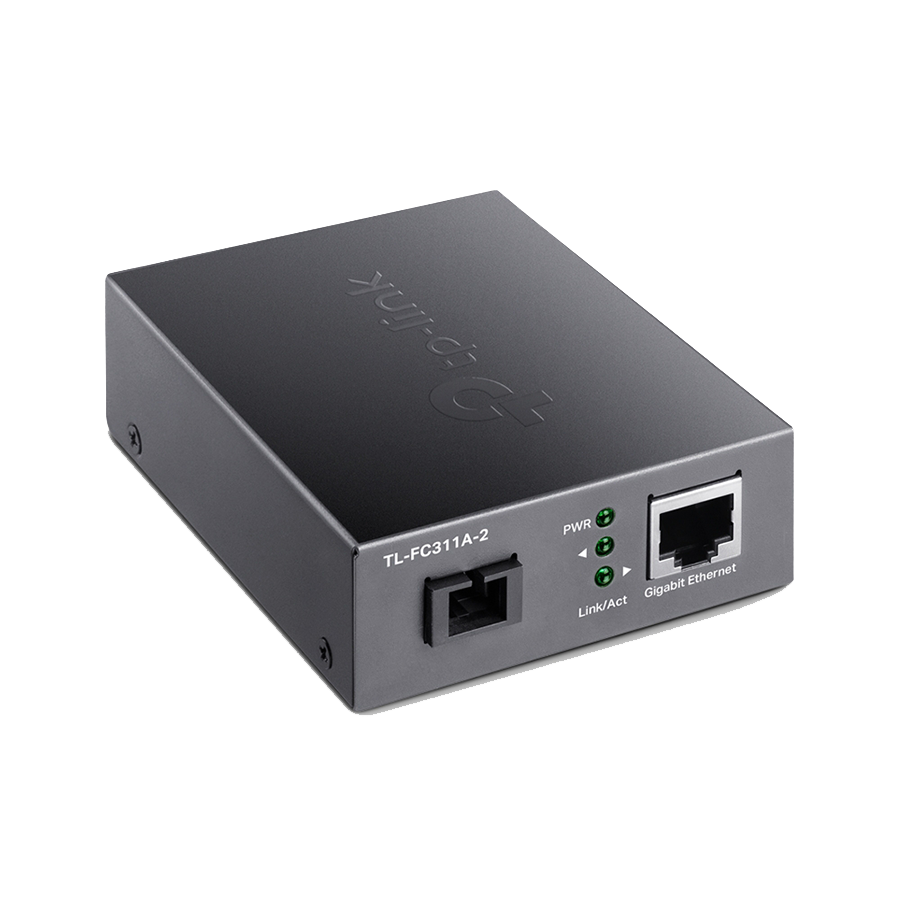 TP Link TL-FC311A-2 10/100/1000 Mbps RJ45 do 1000 Mbps Single-mode SC WDM dvosmjerni fiber ConverterPORT: 1× Gigabit SC port, 1× Gigabit RJ45 port