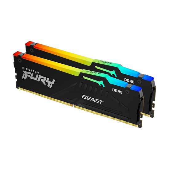 Picture of Kingston 32GB 5600MHz DDR5 RGB Fury Beast (2x16), CL36, EXPO KF556C36BBEAK2-32