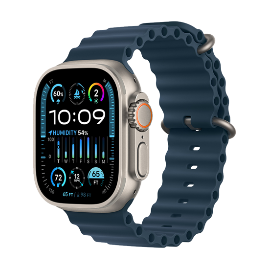 Picture of Apple Watch Ultra 2 LTE 49mm Titanium Case - Blue Ocean band