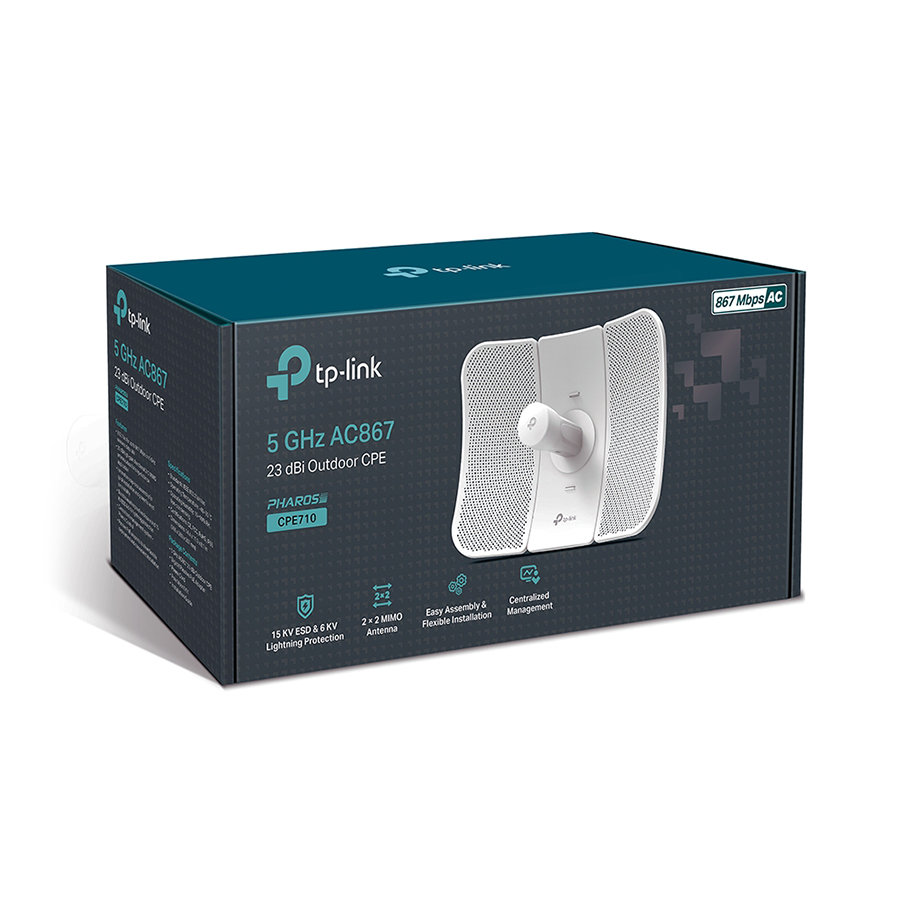 Directional Antenna outdoor TP-Link CPE710 5 GHz AC867 23 dBi vanjski CPE, gigabitni Ethernet, 23 dBi, 30+ km