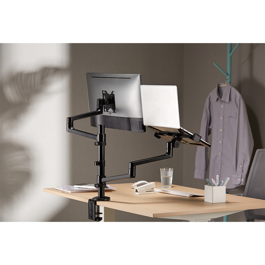 NOSAČ ZA MONITOR I LAPTOP GEMBIRD MA-DA-04, montaža na stol, monitors up to 32" and notebooks up to 17,3"