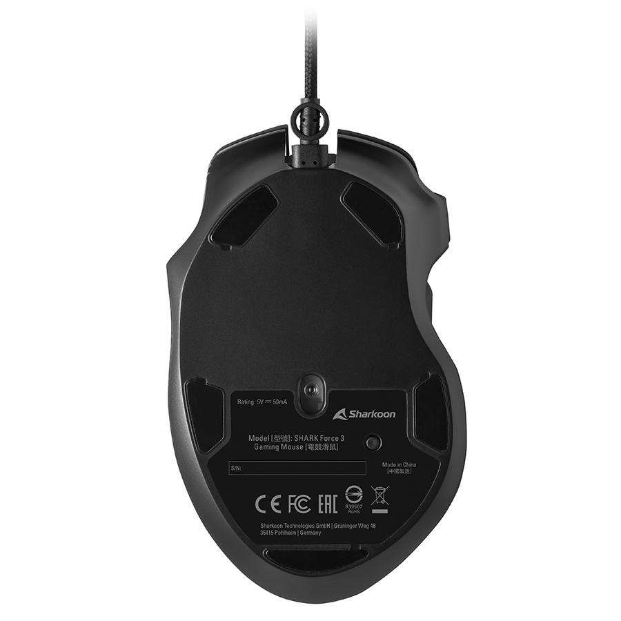 Miš SHARKOON gaming SHARK Force 3 black OPT U