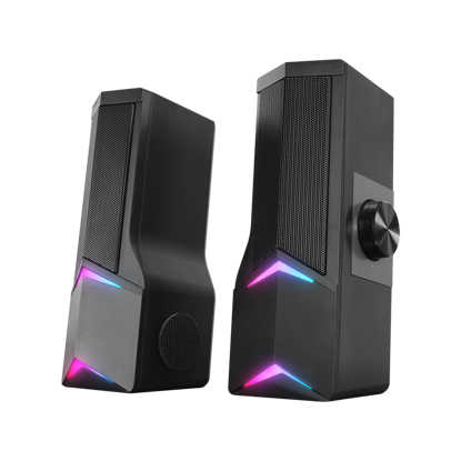 Zvučnici 2.0 gaming RAMPAGE Elegant X10 2.0 Rms Bluetooth 3W*2 RGB Illuminated Multimedia Usb 5V 45dB Gaming Player Speaker, 38928
