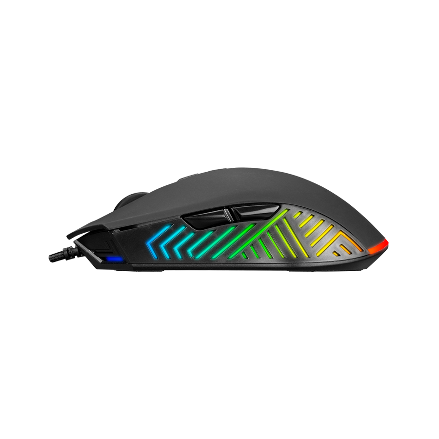 Miš gaming RAMPAGE SMX-G68 SPEAR Full RGB 7200DPI Black 7D Macro Gaming Mouse, 34870