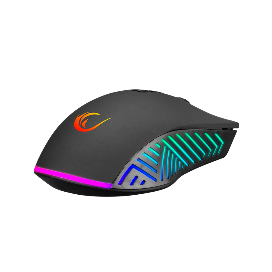 Miš gaming RAMPAGE SMX-G68 SPEAR Full RGB 7200DPI Black 7D Macro Gaming Mouse, 34870