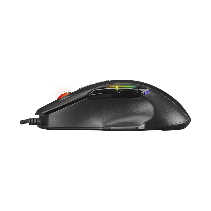 Miš gaming RAMPAGE SMX-R45 ORBIT Black. Wired 6400dpi, Huano S, 7D RGB Illuminated USB Professional Gaming Mouse