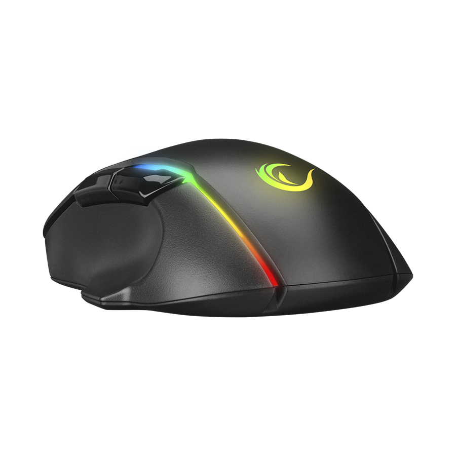 Miš gaming RAMPAGE SMX-R45 ORBIT Black. Wired 6400dpi, Huano S, 7D RGB Illuminated USB Professional Gaming Mouse