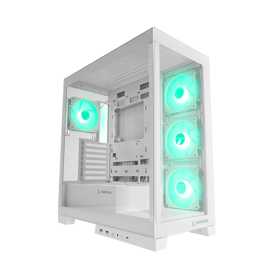 Picture of Kucište gaming RAMPAGE HYDRA V2 WHITE Type-C+USB3.0 4*ARGB Infinity Fan+Hub E-ATX Exclusive Gaming