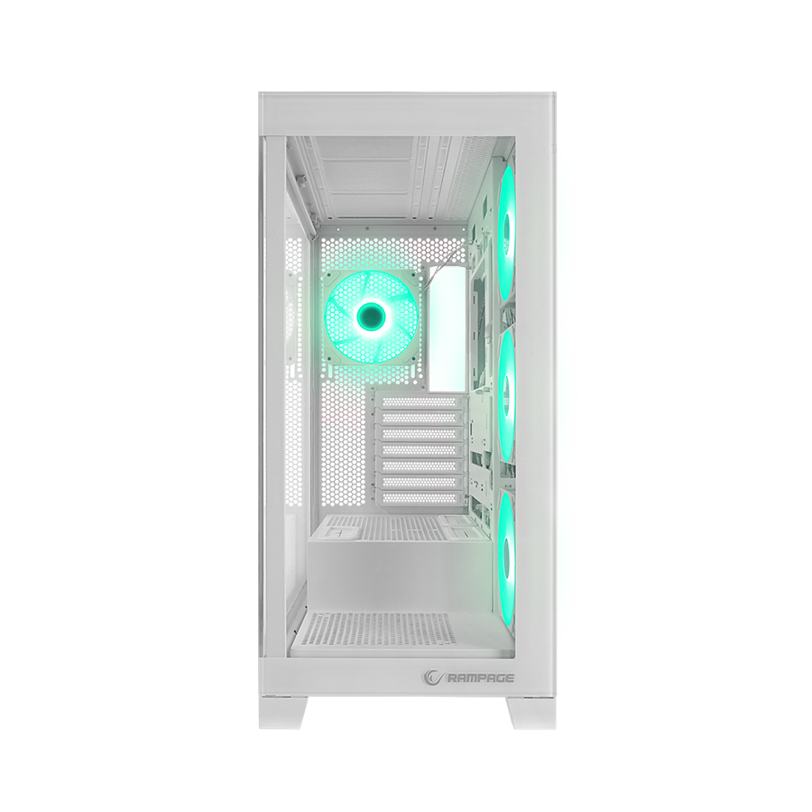 Kućište gaming RAMPAGE HYDRA V2 WHITE Type-C+USB3.0 4*ARGB Infinity Fan+Hub E-ATX Exclusive Gaming, 39990