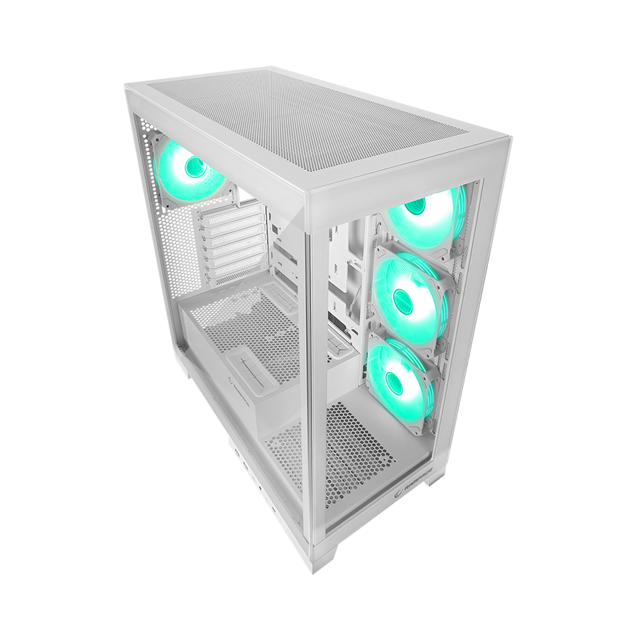 Kućište gaming RAMPAGE HYDRA V2 WHITE Type-C+USB3.0 4*ARGB Infinity Fan+Hub E-ATX Exclusive Gaming, 39990