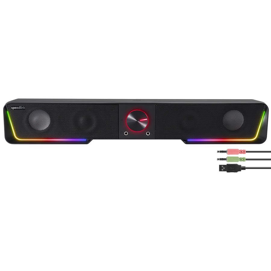 Zvucnik SPEEDLINK GRAVITY RGB, Stereo Soundbar, black, SL-830200-BK