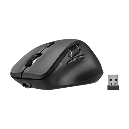 Miš SPEEDLINK LIBERA Rechargeable, wireless + bluetooth, Silent, rubber-black, SL-630021-RRBK