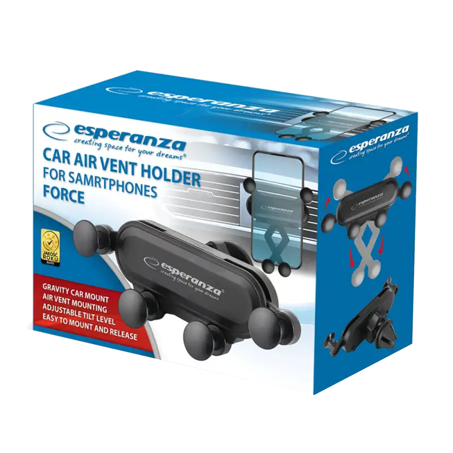 Univerzalni auto držač nosač za mobitel ESPERANZA CAR AIR VENT HOLDER FOR SMARTPHONES FORCE, EMH143