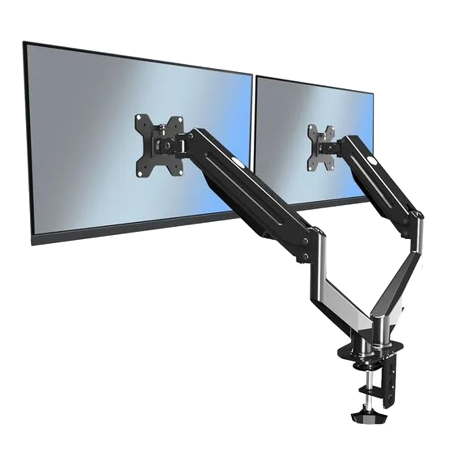 NOSAČ ZA DVA MONITORA ESPERANZA DESK HOLDER WITH GAS SPRING FOR 2 COMPUTER MONITORS 17"-27" MACHE, ERW020