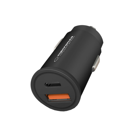 Picture of Auto punjač Type-C + USB-A, ESPERANZA  CAR QUICK POWER CHARGER 20W USB-C PD 20W / USB-A QC 3.0 18W, EZC111K