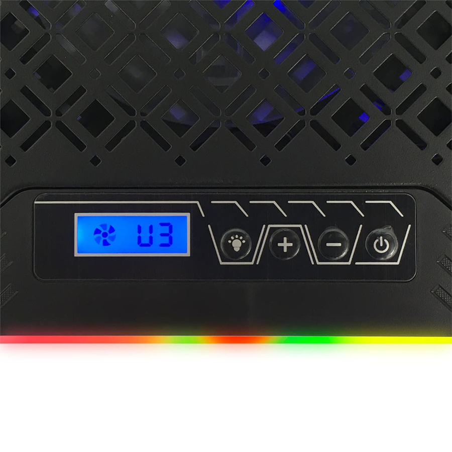 Postolje za notebook gaming ESPERANZA RGB ILLUMINATED NOTEBOOK COOLING PAD WITH MOBILE PHONE STAND GALERNE EGC109