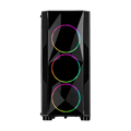 Picture of Kuciste Inter-tech Case A-3401 Chevron RGB gaming, 3x RGB fans, Acrylic glass front panel