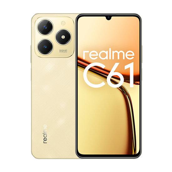 Picture of x( 6941764436015 )Realme C61 Dual Sim 6GB RAM 256GB - Sparkle Gold