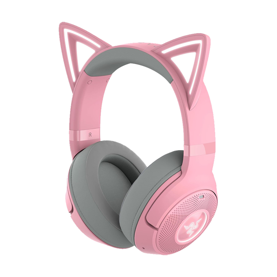 Picture of Slušalice Razer Kraken Kitty V2 BT - Quartz Edition - Wireless Bluetooth RGB Headset with Kitty Ears - FRML Packaging, RZ04-04860100-R3M1