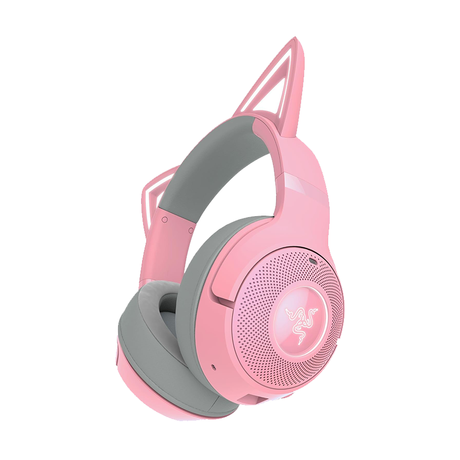 Slušalice Razer Kraken Kitty V2 BT - Quartz Edition - Wireless Bluetooth RGB Headset with Kitty Ears - FRML Packaging, RZ04-04860100-R3M1