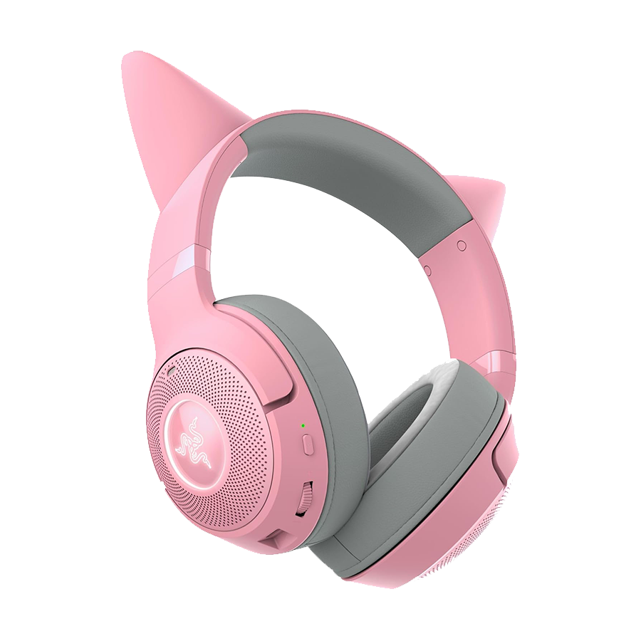 Slušalice Razer Kraken Kitty V2 BT - Quartz Edition - Wireless Bluetooth RGB Headset with Kitty Ears - FRML Packaging, RZ04-04860100-R3M1