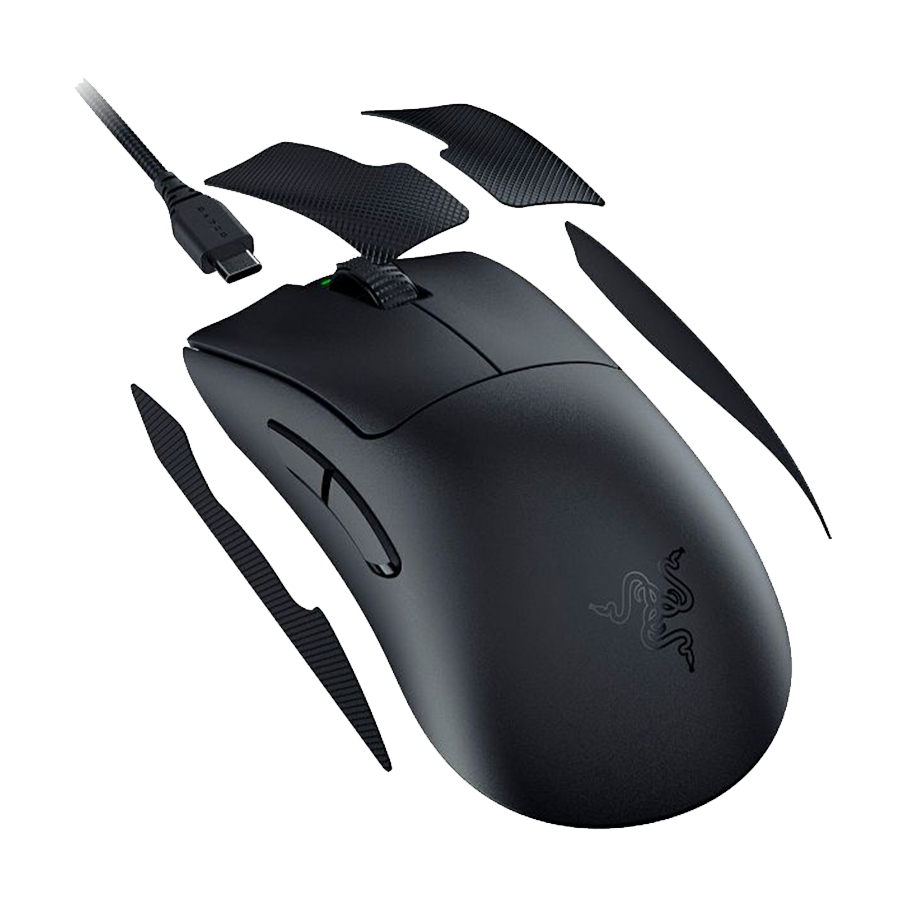 Miš Razer DeathAdder V3 Pro - Ergonomic Wireless Gaming Mouse - EU Packaging, RZ01-04630100-R3G1