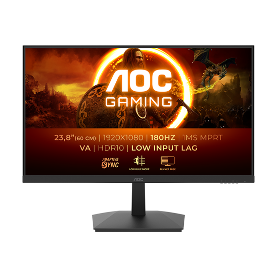 Picture of AOC Monitor LED 24G15N2 Gaming 23.8" VA 180Hz 1920x1080 1ms Adaptive Sync 3-sided frameless 250 cd/m2 3y