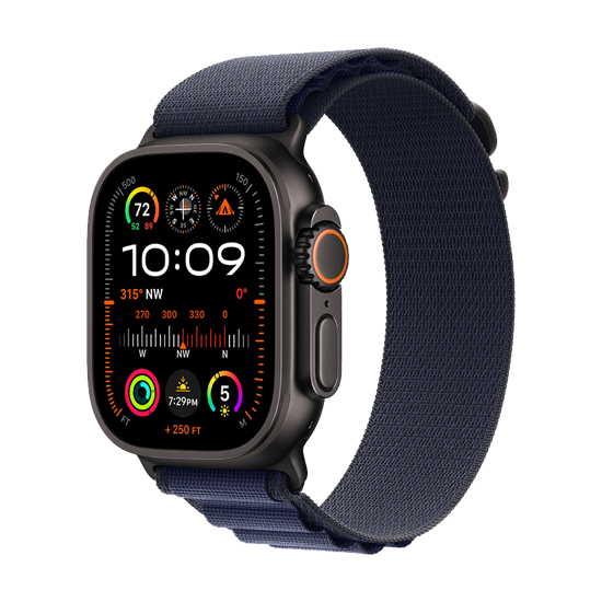 Picture of Apple Watch Ultra 2 black 2024 LTE 49mm  - ALPINE-LOOP Navy Black