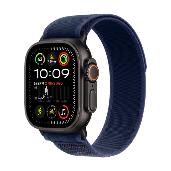 Picture of Apple Watch Ultra 2 black 2024 LTE 49mm  - TRAIL-LOOP Blue/Black