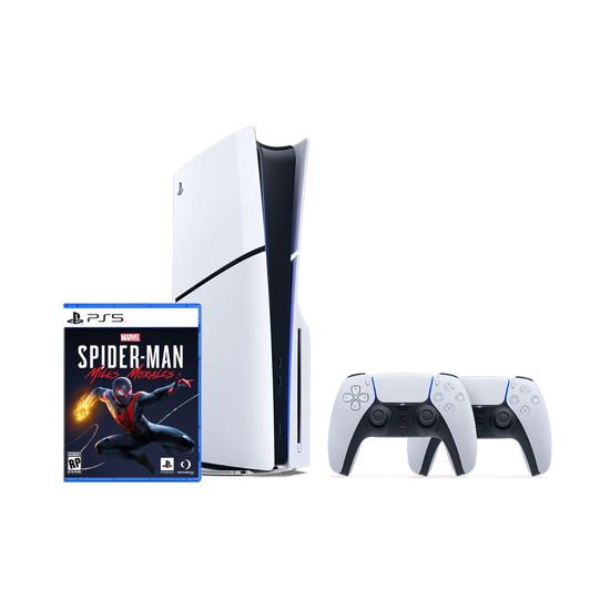 Picture of PlayStation 5 Slim D chassis + PS5 Dualsense Wireless Controller + Marvel"s Spider-Man: Miles Morales PS5 1000042064MSMMM