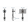 Picture of NOSAČ ZA MONITOR GEMBIRD MA-D1-02, montaža na stol, (rotate, tilt, swivel), 17”-32”, up to 9 kg