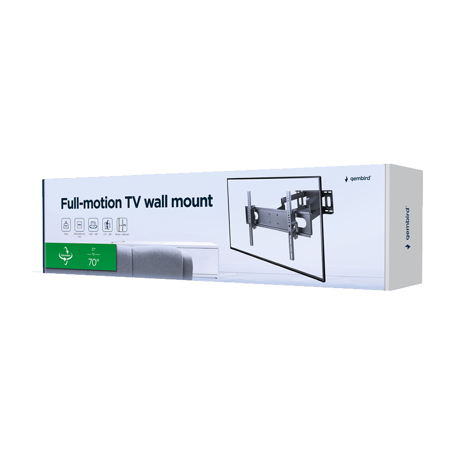 Zidni nosač GEMBIRD WM-70ST-01, Full-motion TV wall mount, 37”-70”
