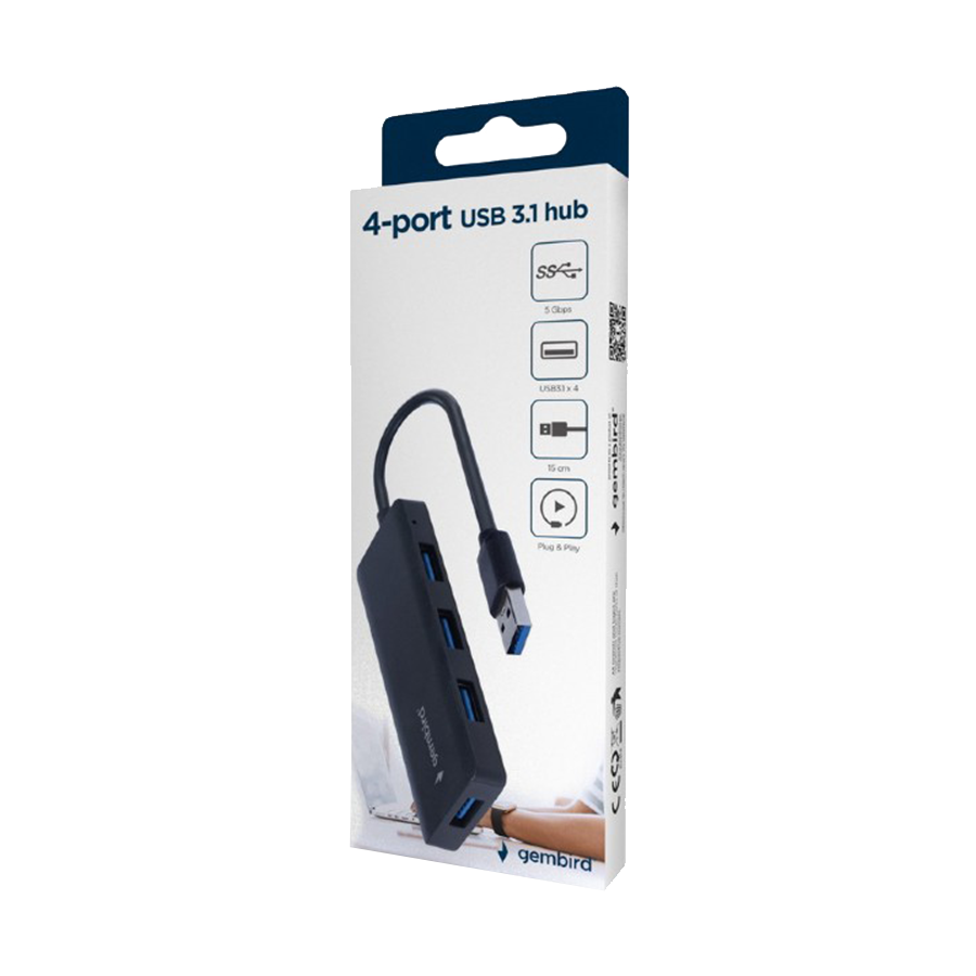 USB 3.1 (Gen 1) HUB GEMBIRD UHB-U3P4-03, 4 port