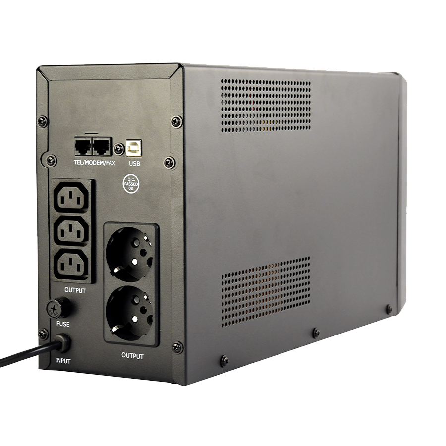 UPS GEMBIRD EG-UPS-035, USB and LCD display, 2000 VA, 1200W, black