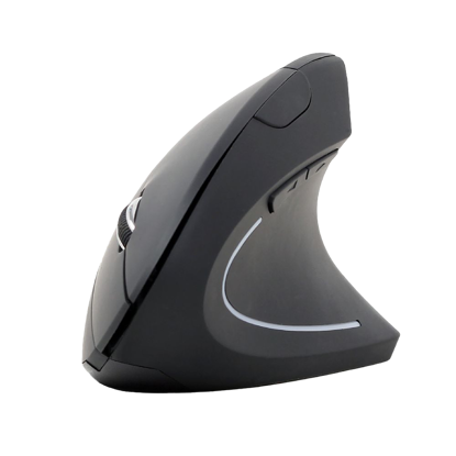 Miš GEMBIRD MUSW-ERGO-01, 6-button wireless optical mouse, black, 800-1200-1600 DPI, MUSW-ERGO-01