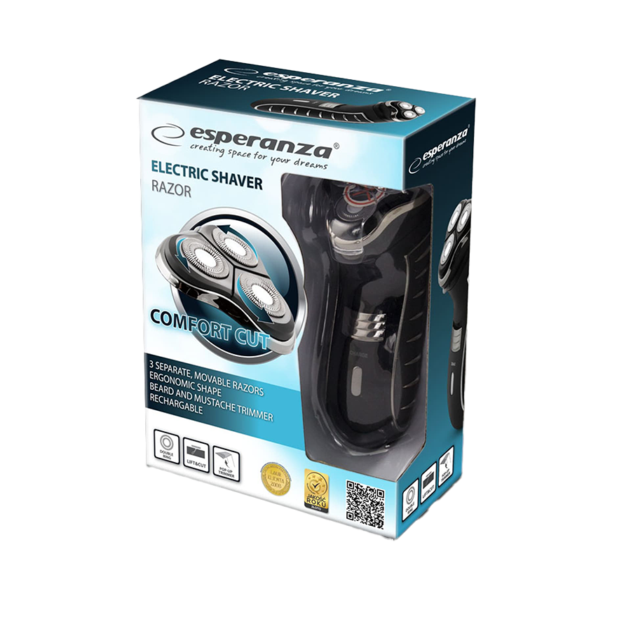 ESPERANZA MEN"S SHAVER RAZOR BLACK EBG002K