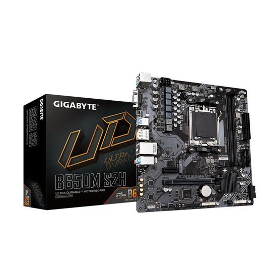 Picture of Gigabyte MB B650M S2H AM5, 2xDDR5, 1xM.2, 4xSATA, 12xUSB, 2xDP, 1xHDMI, mATX