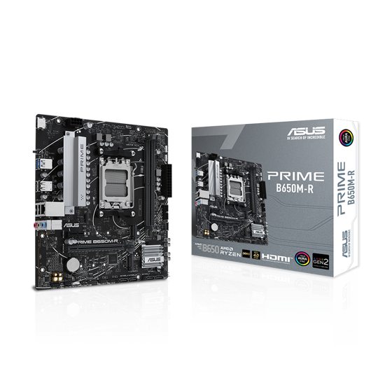 Picture of ASUS MB PRIME B650M-R B650, AM5, 2xDDR5 2x M.2, 4xSATA, HDMI, 6xUSB, RAID, mATX