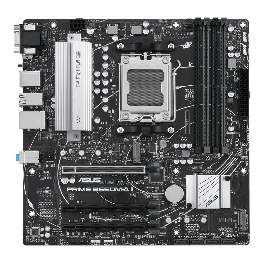 ASUS MB PRIME B650M-A II-CSM AMD B650, AM5, 4xDDR5 1x VGA,1x HDMI, 1x DP, RAID, microATX