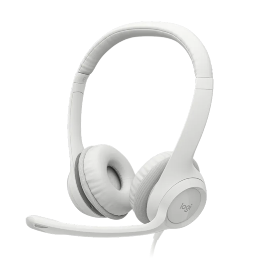 Picture of Slušalice sa mikrofonom, Logitech H390, USB, Noise-canceling Rotating microphone, Off-White, 981-001286