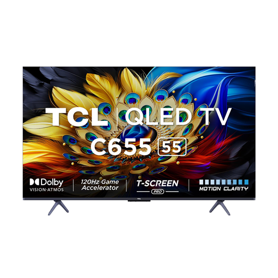 Picture of TV TCL 55" 55C655 4K QLED TV Motion Clarity 120HZ Google TV HDMI 2.1; 2.1 ONKYO Dolby Atmos