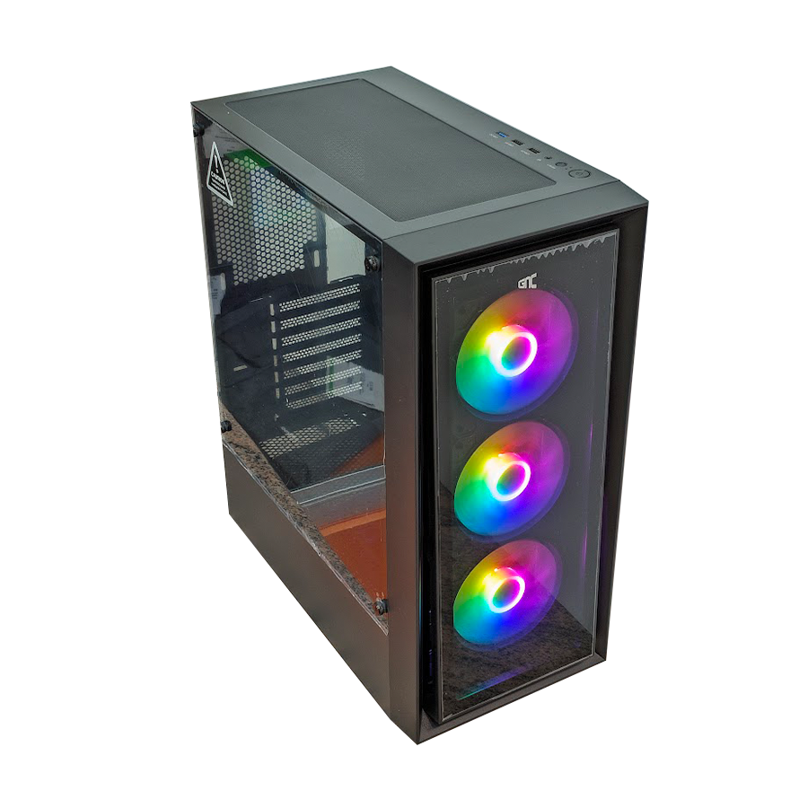 KUĆIŠTE GNC EZ COOL GAMING HC-625B BEZ NAPAJANJA, Tempered Glass, 3x120 RGB ventilator