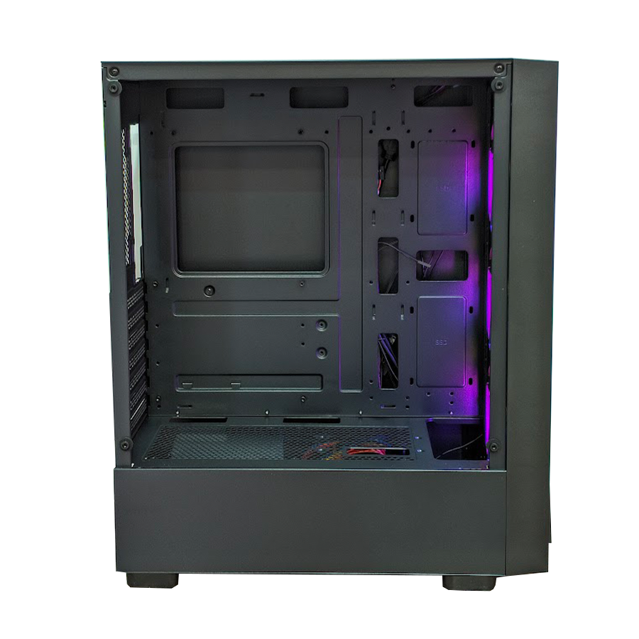 KUĆIŠTE GNC EZ COOL GAMING HC-625B BEZ NAPAJANJA, Tempered Glass, 3x120 RGB ventilator