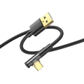 Picture of USB kabal BOROFONE BU39 Rio Transparent Discovery Edition charging data cable Type-C black 1,2m, 2,4 A